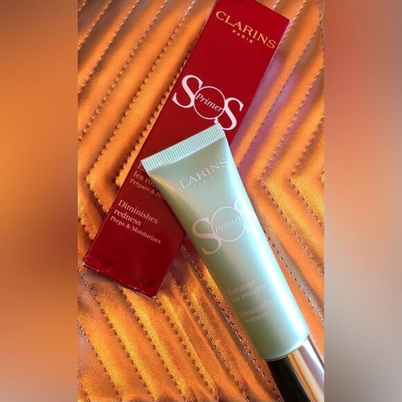 CLARINS - NWT - SOS Primer in Green (04). Corrects Redness. 1 oz/Non-Perfect Box - Picture 2 of 16